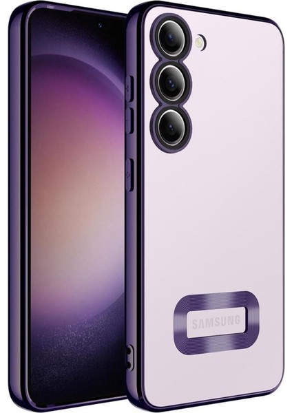 Galaxy S23 Plus Kılıf Köşeleri Renkli Şeffaf Kamera Korumalı Silikon Luxury Kapak