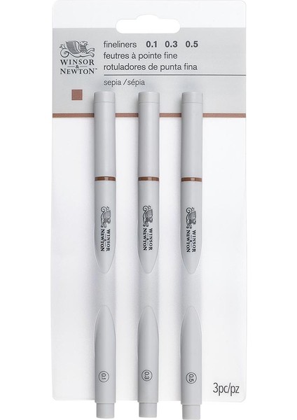 Fineliner Çizim Kalemi Seti Sepia (Sepya) 0.1/ 0.3/ 0.5mm Karışık