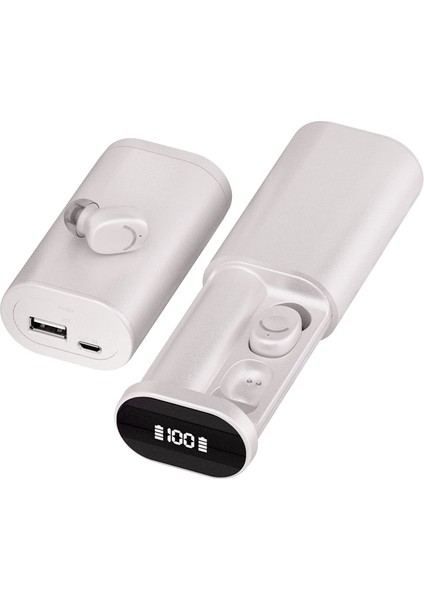 A20 Bluetooth Kulaklık Açık Spor Kablosuz Kulaklık 5.2 Şarj Kutusu ile Güç Ekran Dokunmatik Kontrol Kulaklık Kulakiçi (Yurt Dışından)