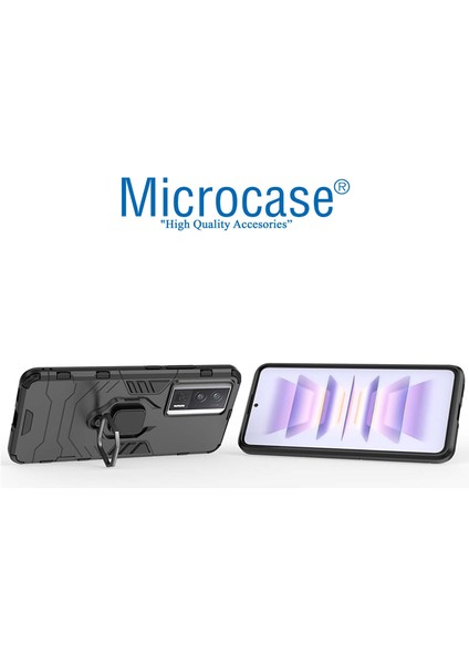 Xiaomi Redmi K60 / K60 Pro Batman Serisi Yüzük Standlı Armor Kılıf - Siyah AL3349 modelleri