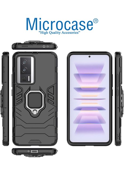 Xiaomi Redmi K60 / K60 Pro Batman Serisi Yüzük Standlı Armor Kılıf - Siyah AL3349 indirimleri