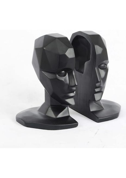 Reçine Insan Yüz Beyin Bookends Vintage Kitap Durdurucu Ayarlanabilir Kitaplık Kitaplar Için Standı Ev Ofis Süslemeleri Masa Organizatör | Bookends (Yurt Dışından)