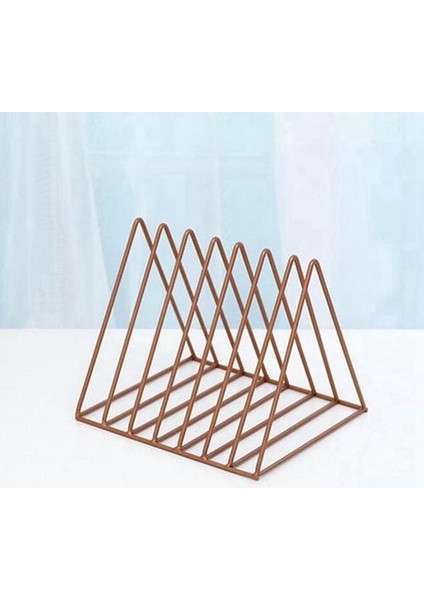 Üçgen Bookend Ferforje Masaüstü Depolama Raf Raf Dosya Ofis Raf Organizatör Tutucu Kırtasiye Masası Aksesuarları | Bookends (Yurt Dışından) fırsatları