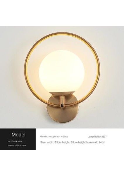Kapalı Duvar Lambası, Yaratıcı Modern Minimalist Tarzı, 6115 Sütlü Beyaz Cam Abajur (Yurt Dışından) fiyatları