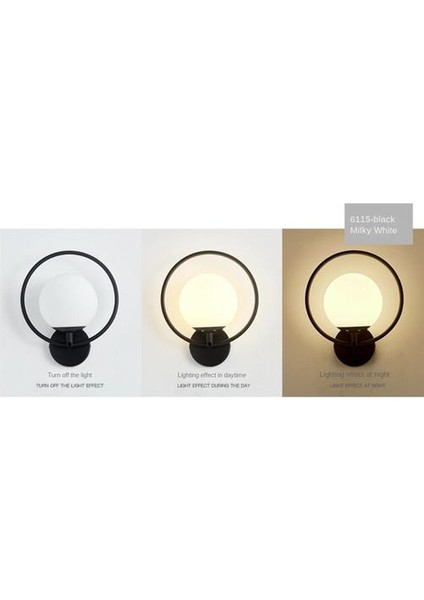Kapalı Duvar Lambası, Yaratıcı Modern Minimalist Tarzı, 6115 Sütlü Beyaz Cam Abajur (Yurt Dışından) modelleri