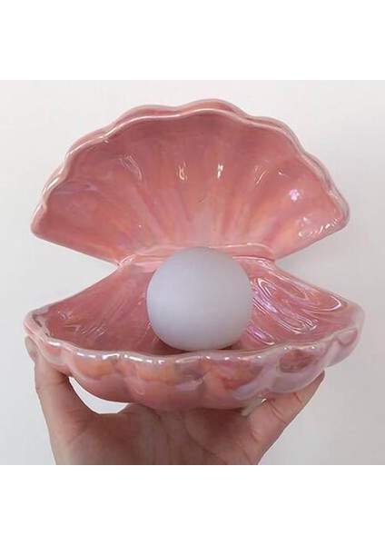 Seramik Kabuk Lambası Armut Gece Lambası Masaüstü Dekorasyon Fantasy Mermaid Peri Yatak Odası Başucu Lambası Depolama Aydınlatma | Masa Lambaları (Yurt Dışından) modelleri
