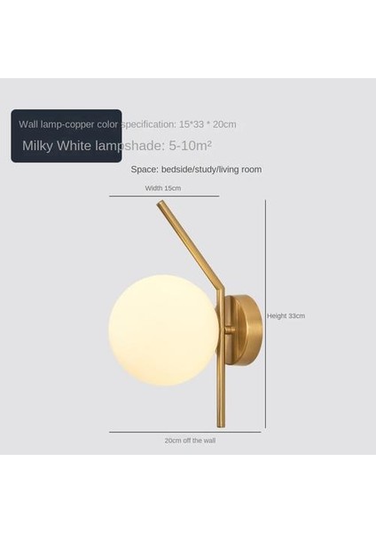 Kapalı Duvar Lambası, Yaratıcı Modern Minimalist Tarzı, 6109 Sütlü Beyaz Cam Abajur (Yurt Dışından)