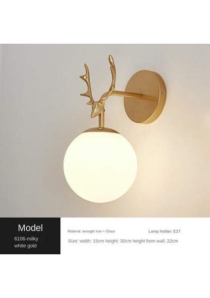 Kapalı Duvar Lambası, Yaratıcı Modern Minimalist Tarzı, 6106 Sütlü Beyaz Cam Abajur (Yurt Dışından) fiyatları