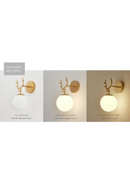 Kapalı Duvar Lambası, Yaratıcı Modern Minimalist Tarzı, 6106 Sütlü Beyaz Cam Abajur (Yurt Dışından) fırsatları
