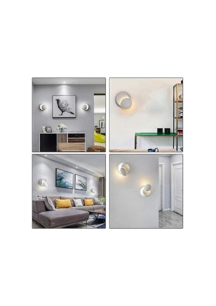 Lambalar Duvar Lambası Işıkları Dekorasyon LED Aydınlatma Spin Gece Lambası 3000 K Ay Tipi Sconces Kapalı (Yurt Dışından)