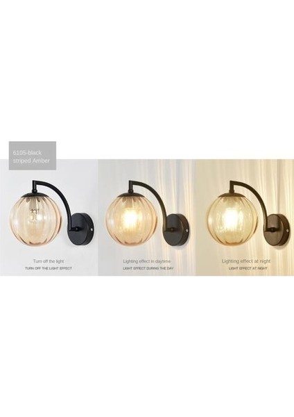 Kapalı Duvar Lambası, Yaratıcı Modern Minimalist Tarzı, 6105 Çizgiler ve Amper; Amber Cam Abajur (Yurt Dışından) fırsatları