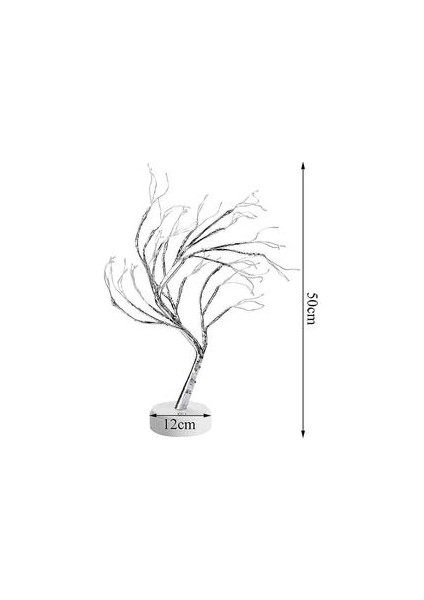 108 LED USB Masa Lambası Bakır Tel Noel Yangın Ağacı Gece Lambası Masa Lambası Ev Masaüstü Dekorasyon Noel Dekorasyon (Çok Renkli) (Yurt Dışından)