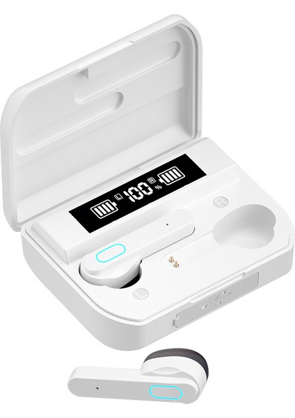 T33 Bluetooth Kulaklık Açık Spor Kablosuz Kulaklık 5.2 Şarj Kutusu ile Güç Ekran Dokunmatik Kontrol Kulaklık Kulakiçi (Yurt Dışından)