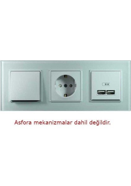 Asfir Schneider Asfora Serisine Özel Üçlü Beyaz Anahtar Priz Çerçevesi fiyatları