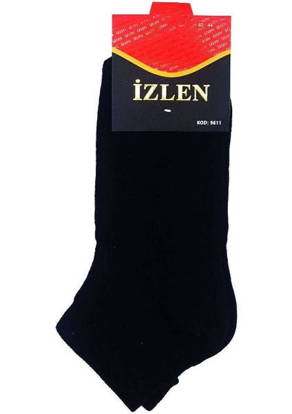 Siyah Erkek Kısa Spor Çorap 12 Çift