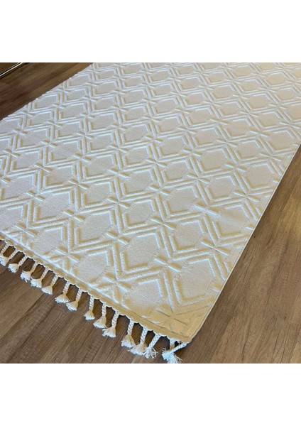 Ipek Mekik Halı Lux 11710 White Modern Iskandinav Halı modelleri
