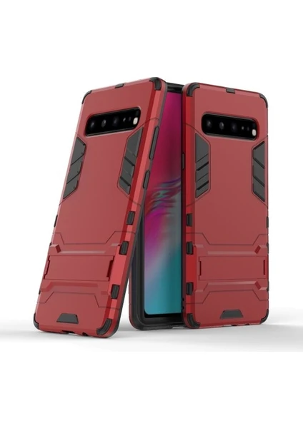 Vast Universe Samsung Galaxy S10 5g Için Çift Katmanlı Tpu +Pc Korumalı Standlı Kılıf Kapaklı (Yurt Dışından)