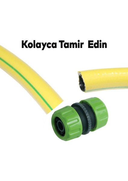 Hortum Bağlantı Ekleme Aparatı Eki Bahçe Sulama Patlak Kesik Yırtık Tamir Adaptörü1/2"