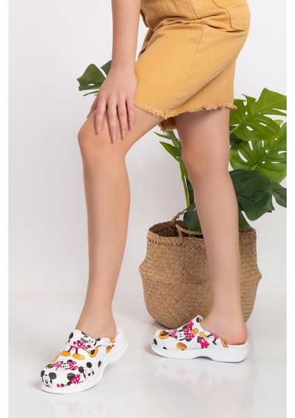 Minnie Mouse Desenli Klasik Taban Bayan Ortopedik Sabo Terlik 140 modelleri