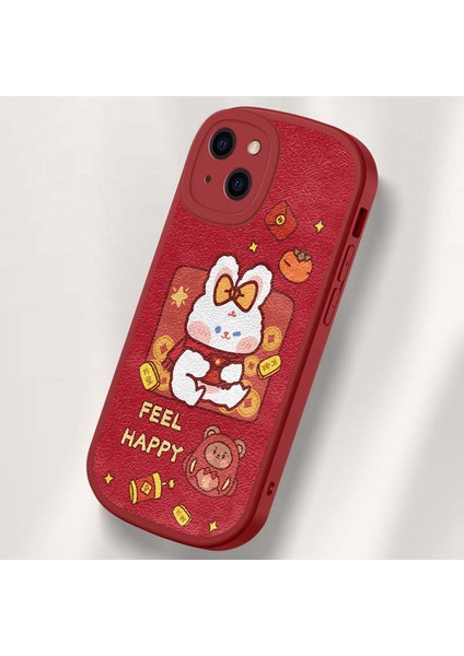Apple Phone 14 Yeni Yıl Için Karikatür Tavşan Pu Deri Kaplamalı Tpu Telefon Geri Kılıfı (Yurt Dışından) fırsatları