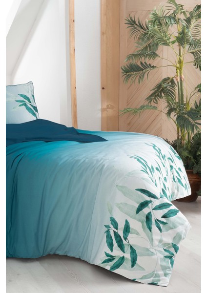 Eddy Mavi King Size (Battal Boy) %100 Pamuk Fancy Poplin Nevresim Takımı fırsatları