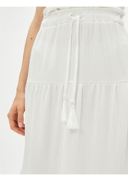 Katlı Midi Etek Beli Bağlamalı indirimleri