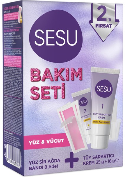 Tüy Sarartıcı Krem & Ağda Bandı Premium Bakım Seti