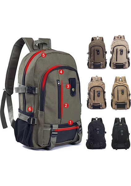 Erkek Sırt Çantası Büyük Kapasiteli Kanvas Sırt Çantası (Yurt Dışından) indirimleri