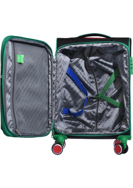 Benetton 14BNT2100-03-S Trolley 50 Cm Siyah Kabin Boy Valiz