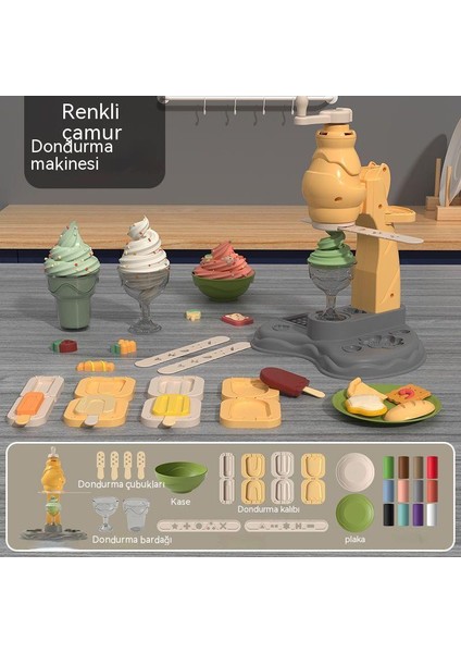 Simülasyon Dondurma Şehriye Makinesi Diy Hamuru Aracı Kalıp Seti (Yurt Dışından) fiyatları