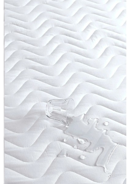 Kapitoneli Sıvı Geçirmez Alez 60X120 cm Tek Kişilik Köşe Lastikli