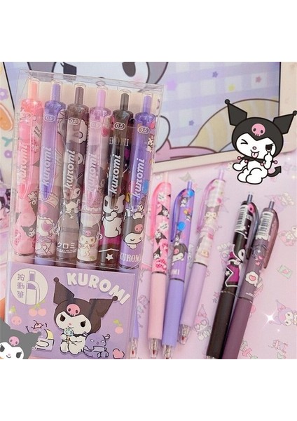 6 Adet/set 0.5mm Anime Karikatür Baskı Jel Kalem (Yurt Dışından) fırsatları
