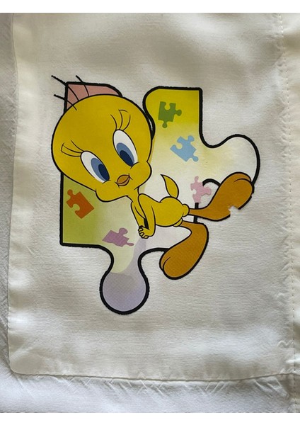 11X9 cm Ütü Ile Yapışan Tweety Kuş Aplike Arma Yama Transfer Tişört Baskı
