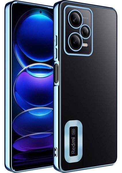 - Xiaomi Redmi Note 12 Pro 5G - Kılıf Kamera Korumalı Logo Gösteren Omega Kapak - Sierra Mavi - T26426