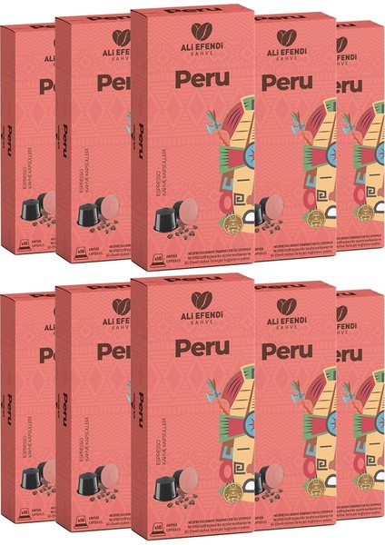 Peru Kapsül Kahve 10'lu 100 Adet