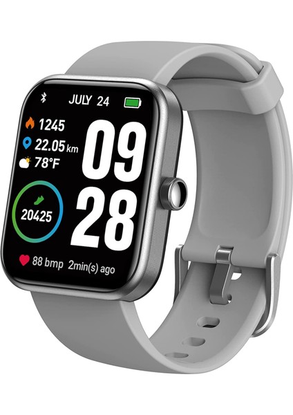 S2 Mini 5ATM Suya Dayanıklı Hd Dokunmatik Ekran Fitness Izleyici Kablosuz Şarj Özellikli Akıllı Saat