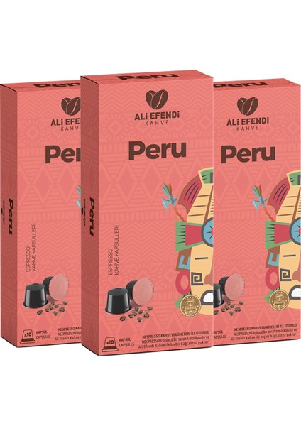 Peru Kapsül Kahve 3'lü 30 Adet