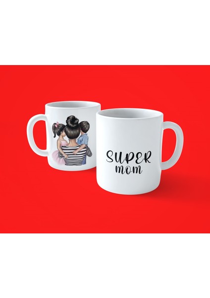 Super Mom Süper Annelere Özel Baskılı Kupa Bardak