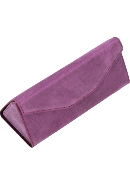 Smart Glass Deri Gözlük Kılıfı G7 Mor