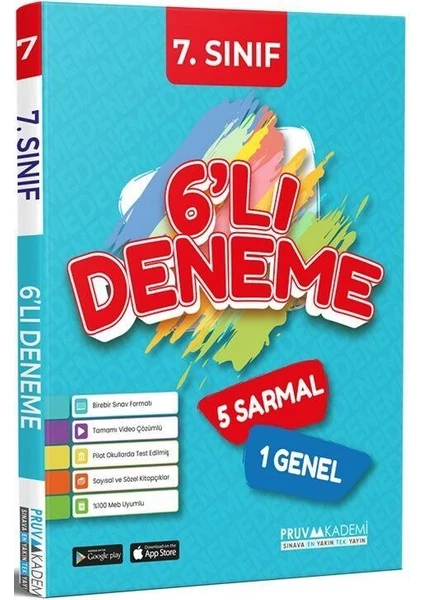 7. Sınıf Tüm Dersler 6 Lı Deneme Pruva Akademi