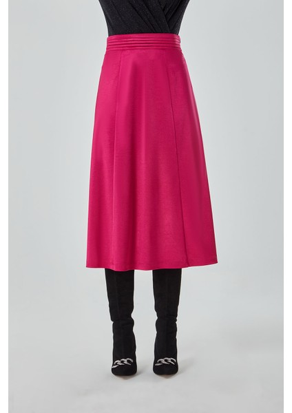 Saten Dökümlü Fuşya Etek fiyatları