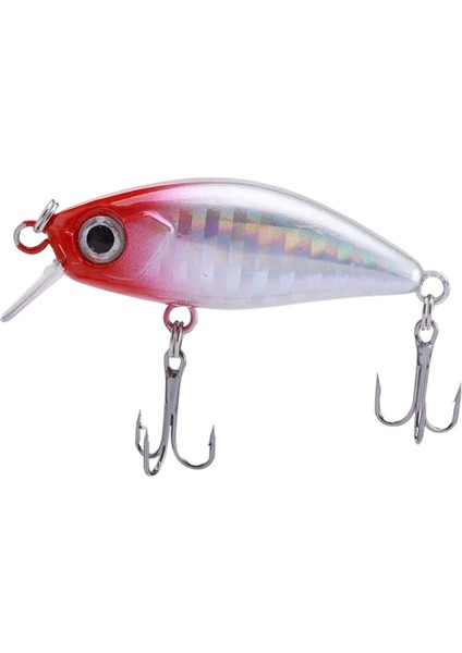 Kanca ile Minnow Swimbait 4.5cm/4.5g Trolling Crankbait Kırmızı (Yurt Dışından)