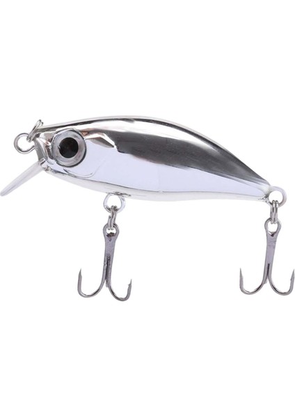 Minnow Hook Crankbait 4.5cm/4.5g Bas Swimbait 3D Gözler Submered Argent (Yurt Dışından)