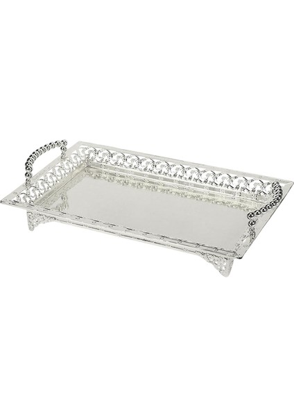 Nordic Style Meyve Depolama Sepeti Konteyneri Servis Plaka Dikdörtgen Argent (Yurt Dışından)