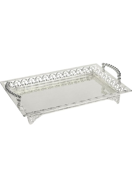 Nordic Style Meyve Depolama Sepeti Konteyneri Servis Plaka Dikdörtgen Argent (Yurt Dışından)