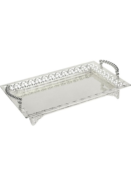 Nordic Style Meyve Depolama Sepeti Konteyneri Servis Plaka Dikdörtgen Argent (Yurt Dışından)