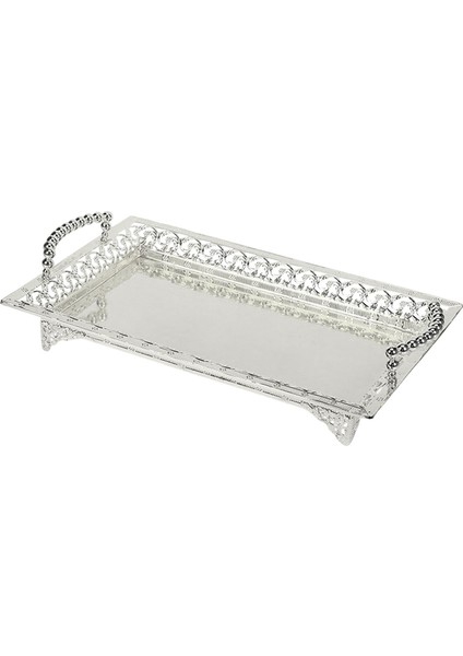 Nordic Style Meyve Depolama Sepeti Konteyneri Servis Plaka Dikdörtgen Argent (Yurt Dışından)