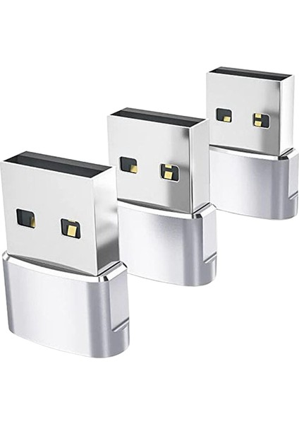 3x Tip-C 3.1 Ila USB 2.0 Dönüştürücü Adaptör Dizüstü Bilgisayar Argent Için Kararlı Performans (Yurt Dışından)