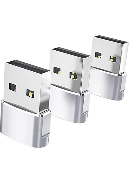 3x Tip-C 3.1 Ila USB 2.0 Dönüştürücü Adaptör Dizüstü Bilgisayar Argent Için Kararlı Performans (Yurt Dışından)