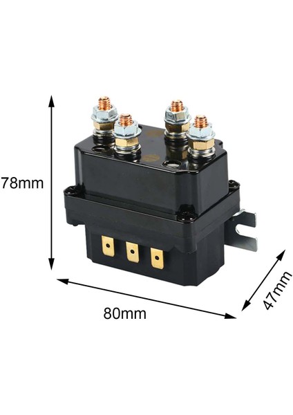 Vinç Solenoid Rölesi 12V 250A Atv Utv Vinç Değiştirme Için Universal (Yurt Dışından)